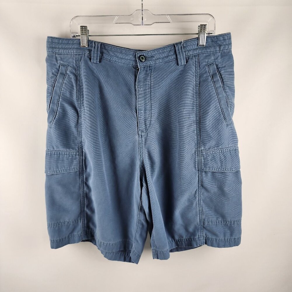 Tommy Bahama Shorts Mens 36x9 Blue Relax Cargo Short Slash Pockets
